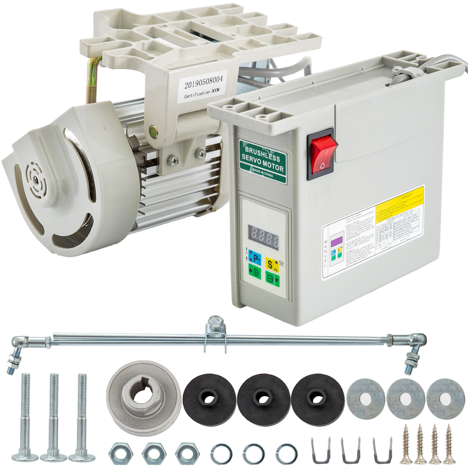 VEVOR 800W 220V Brushless Servo Motor Energy Saving Mute For Industrial