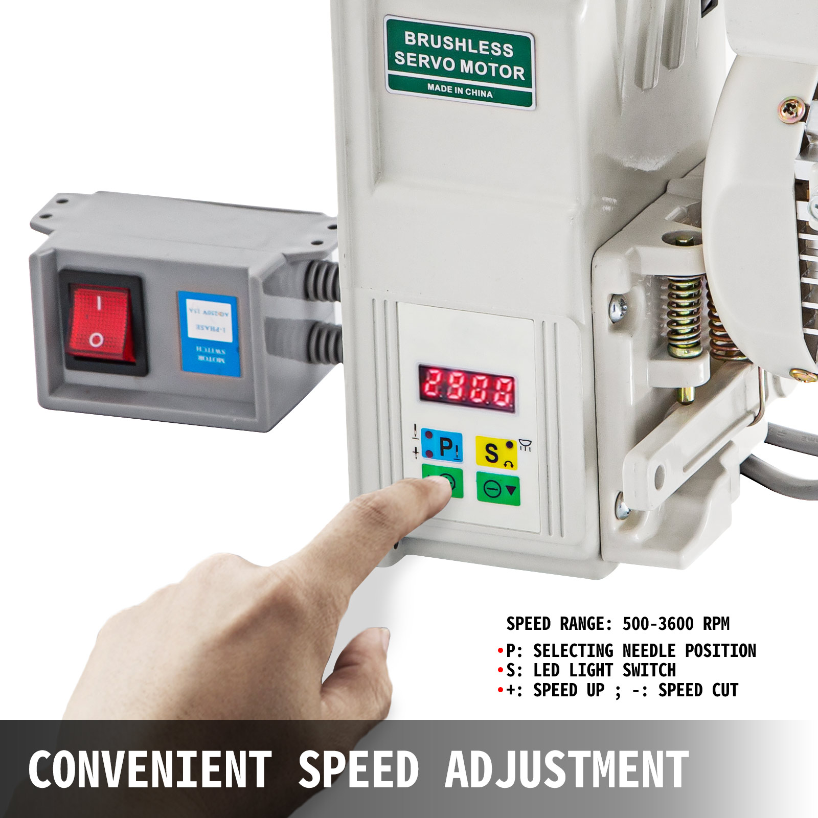 VEVOR Sewing Machine Servo Motor Sewing Servo Motor 800W 220V with