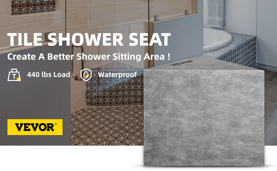 Tile Shower Seat,Triangle,440 lbs Loading