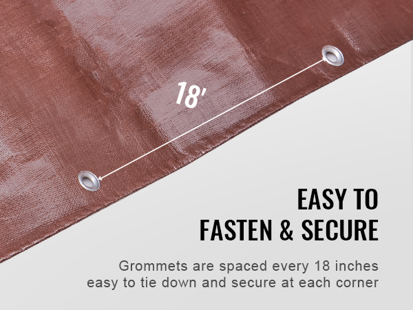 SpacEver 20x40 FT Heavy Duty Waterproof Tarp - 16 Mil, UV Resistant, With Grommets For Boats, Cars, Camping