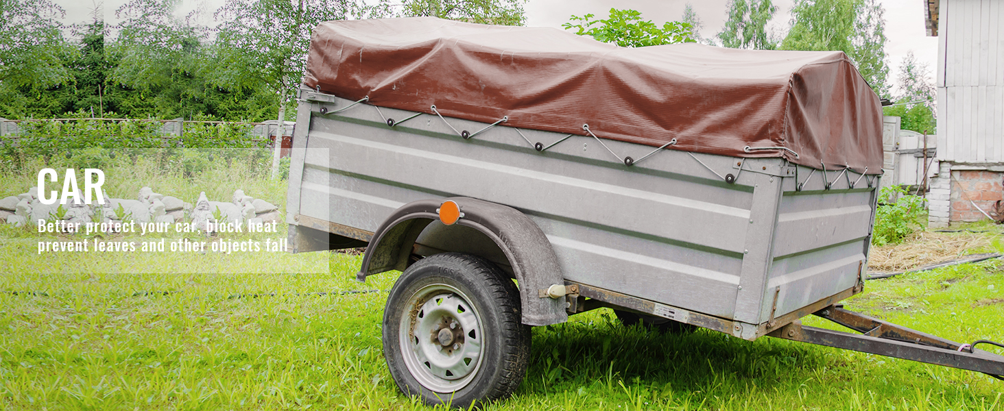 VEVOR Tarp 20x40 ft 16 Mil Extra Thick, Waterproof Poly Plastic Tarps  Cover, Multi-Purpose Outdoor Tarpaulin with Grommets  Reinforced Edges for  Truck, RV, Boat, Camping (Brown) VEVOR US