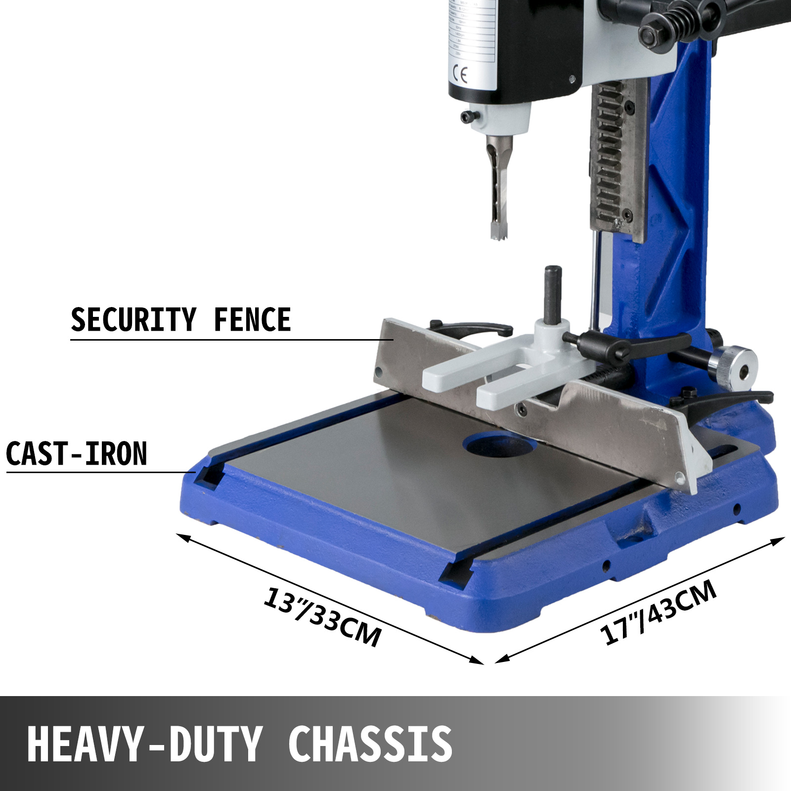 VEVOR Benchtop Mortise Machine Powermatic Mortiser With Castiron Base