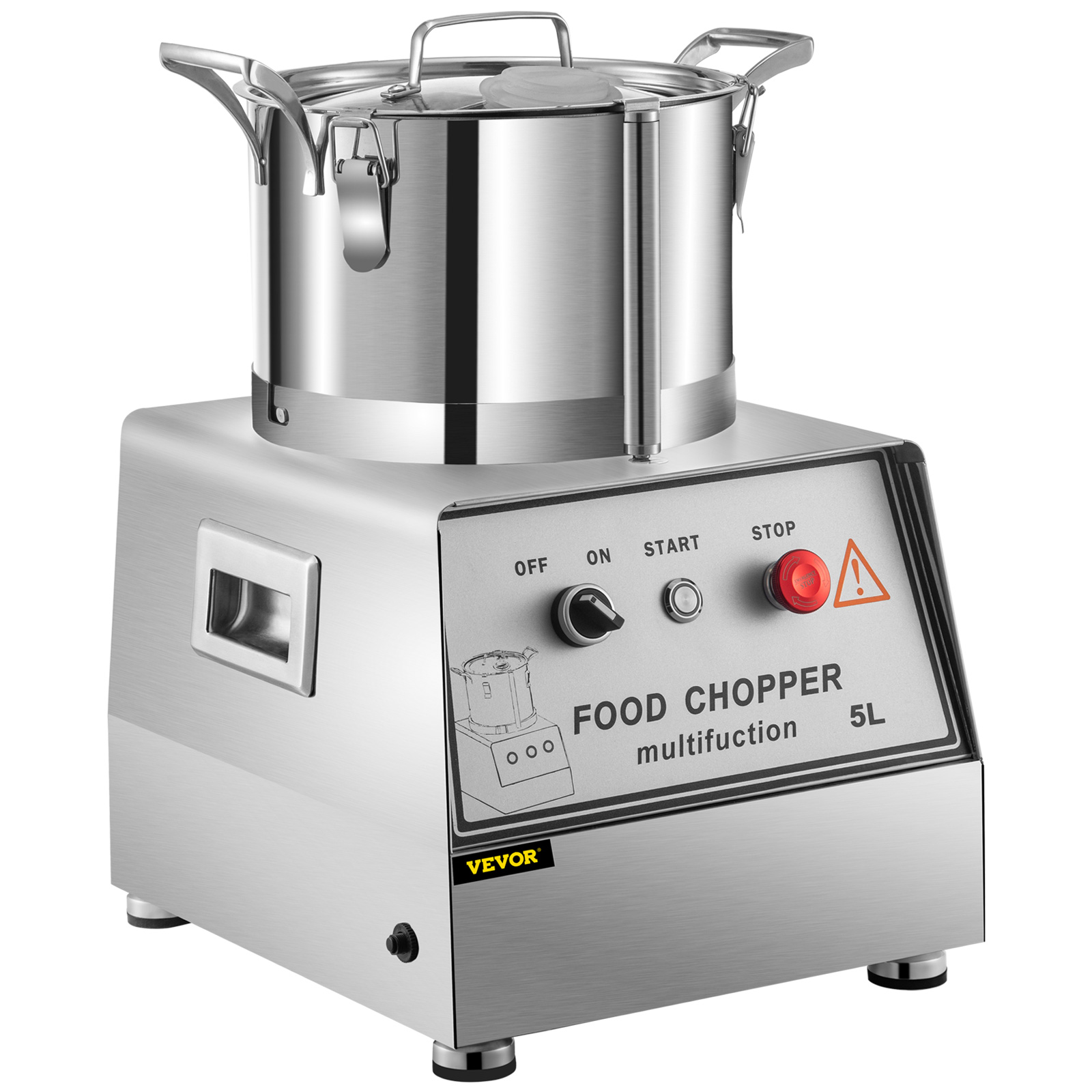 Commercial Food Processor,5L/5.3Qt Capacity,550W