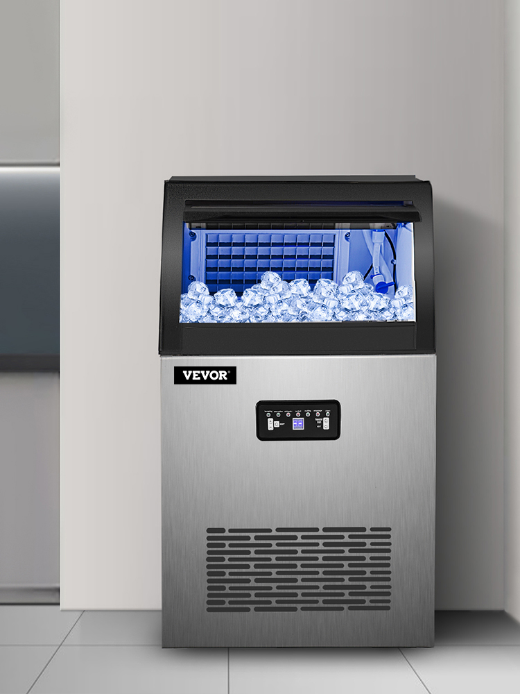 VEVOR Commercial Ice Maker 120 LB/24H Stainless Steel Commercial Ice