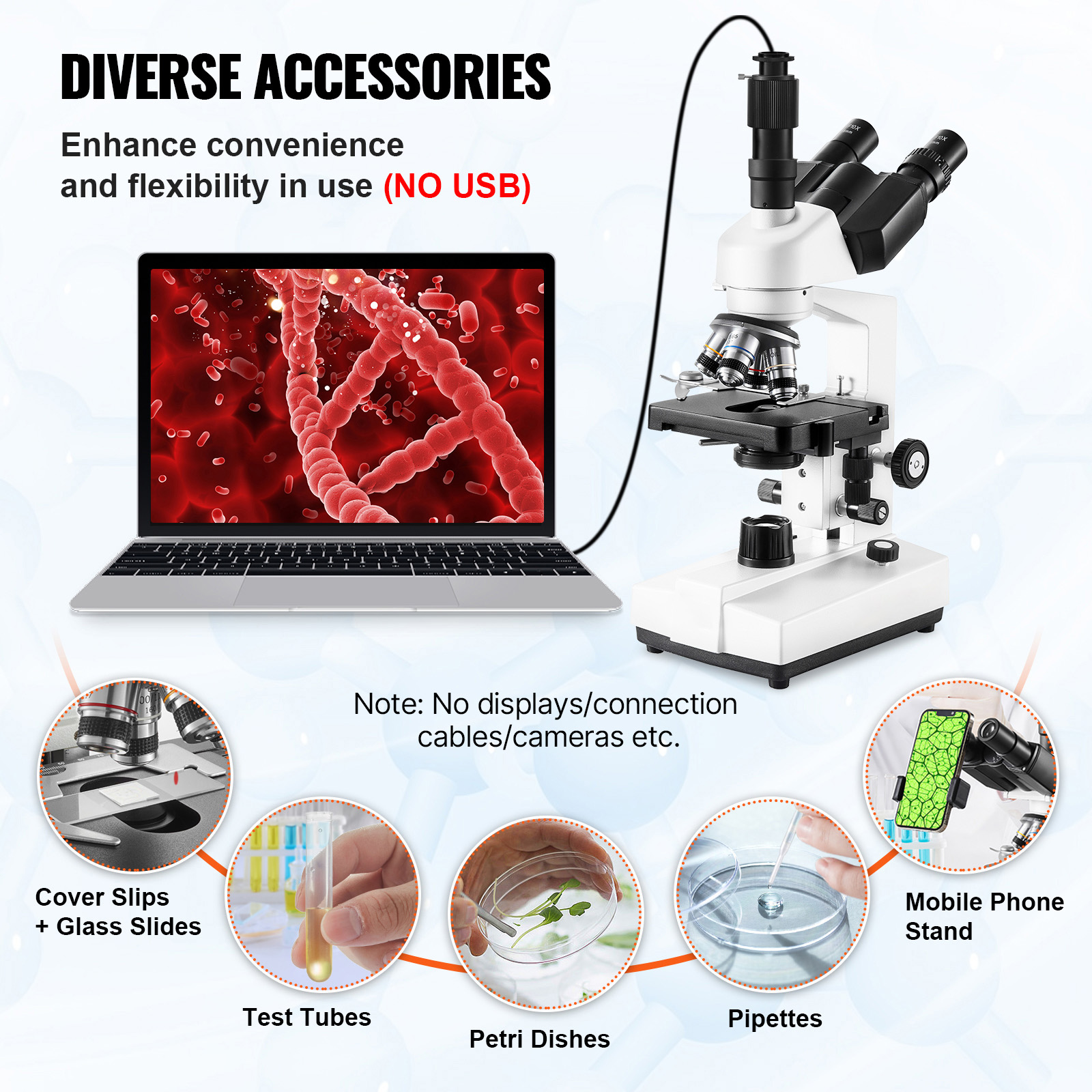 Uimoso Microscope Kit with Multiple Viewing Options and Adjustable Magnification