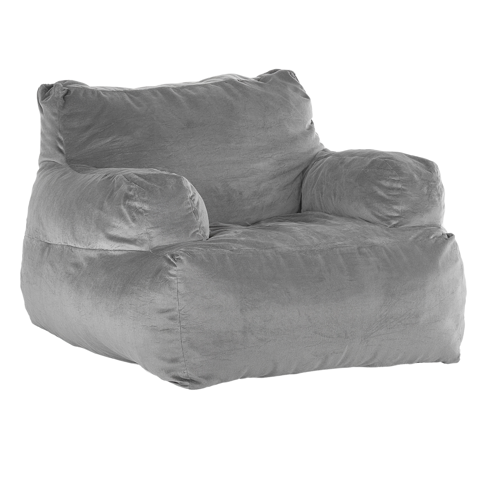 Bean Bag Chair Convertible/with Cover/Armrests for Adult Fluffy Blue/Grey/Black - Picture 34 of 72