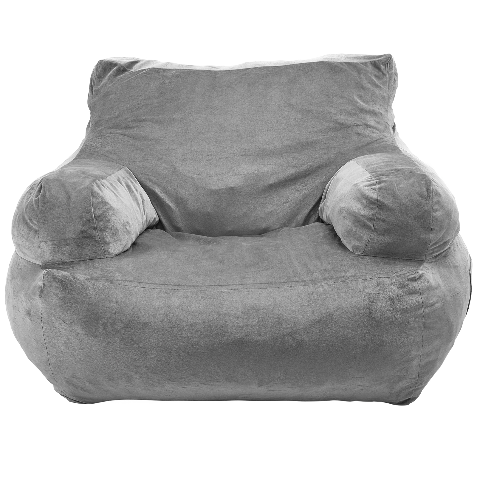 Bean Bag Chair Convertible/with Cover/Armrests for Adult Fluffy Blue/Grey/Black - Picture 36 of 72