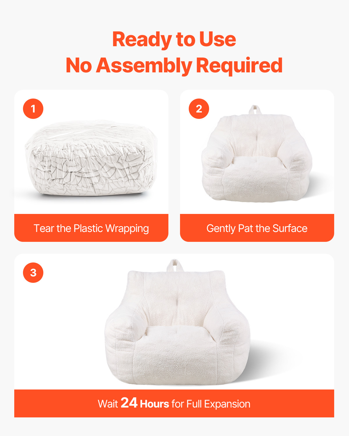 Bean Bag Chair with Armrests and Storage Pocket/Removable Cover & Dutch Velvet - Picture 8 of 62