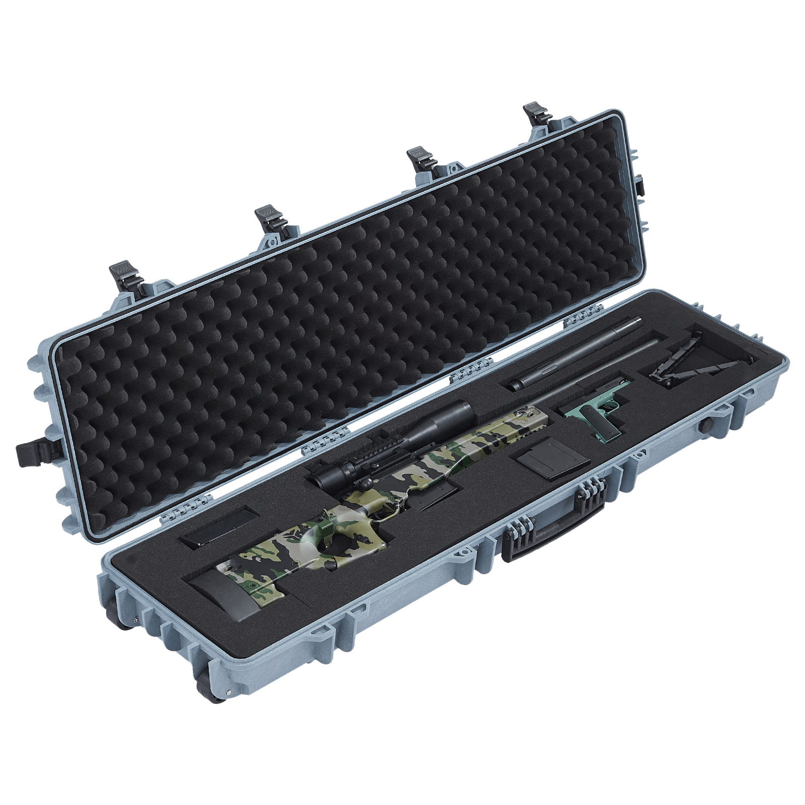 Uimoso Hard Rifle Case with IP67 Waterproof Design, Wheels &