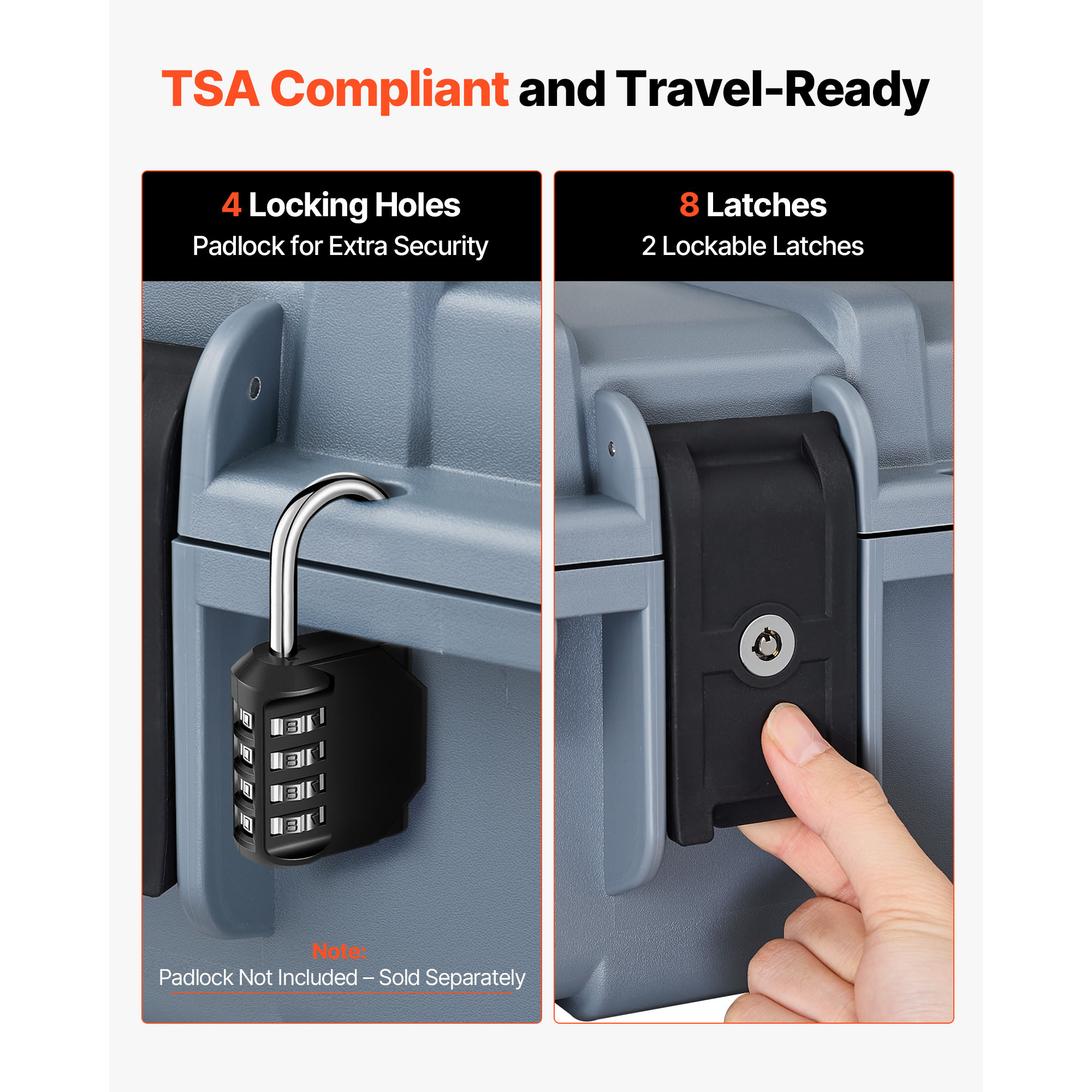 Uimoso Hard Rifle Case with IP67 Waterproof Design, Wheels & Customizable Foam