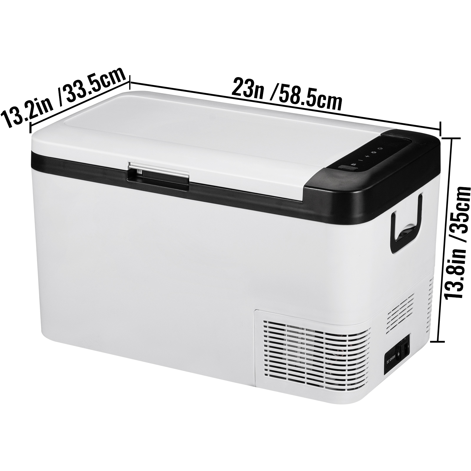 Glacière Électrique Portable 53 L VEVOR - Réfrigérateur/Congélateur 12/24V CC & 100-240V CA - Double Zone (-20°C à +10°C) - Pour Voiture, Camping, Bateau