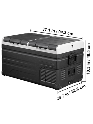 Title 15, VEVOR 45L 55L 75L 95L Car Refrigerator Portable...