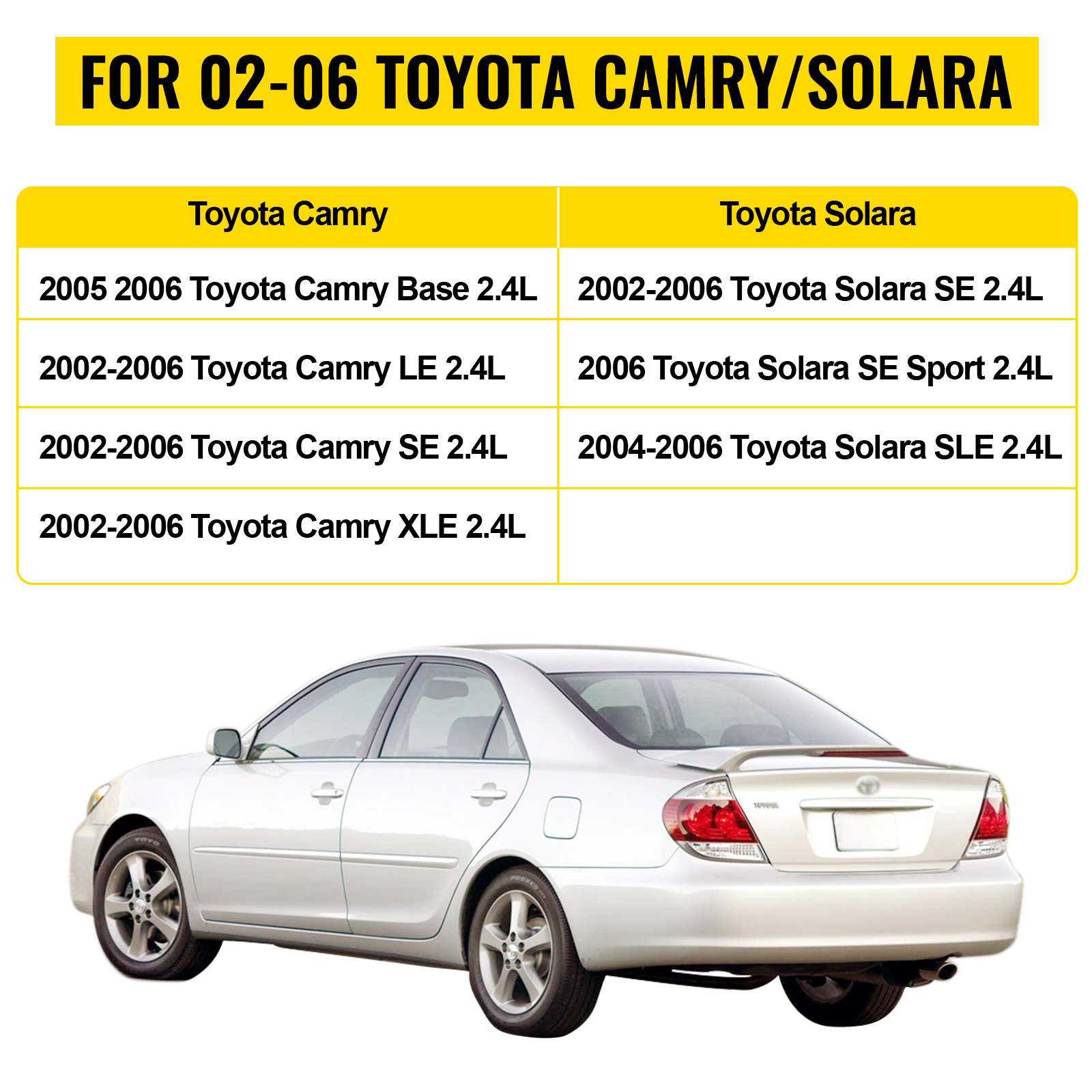 Set Di 4 Supporti Motore Compatibili Con Toyota Camry 2.4L (2002-2006) E Solara 2.4L (2004-2008) – Sostituisce OE A4203 A4204 A4207 A4211