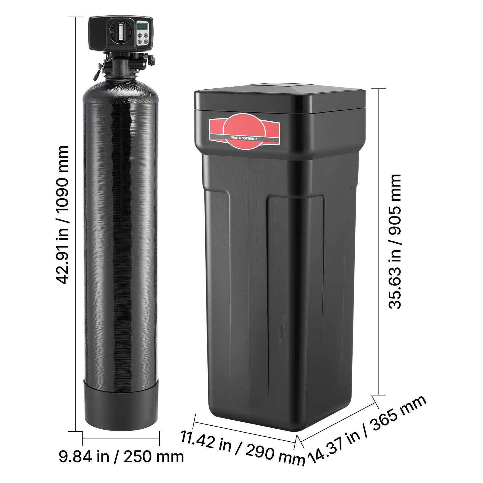 Uimoso Whole House Water Softener System 32000-64000 Grain Capacity Water Filter