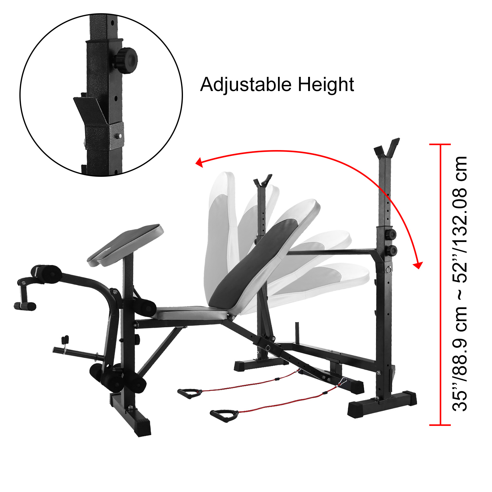 VEVOR Weight Bench 660LBS Weight Lifting Bench Weight Bench Adjustable