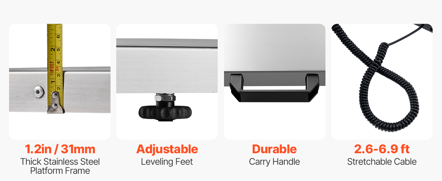 Weighing different package sizes