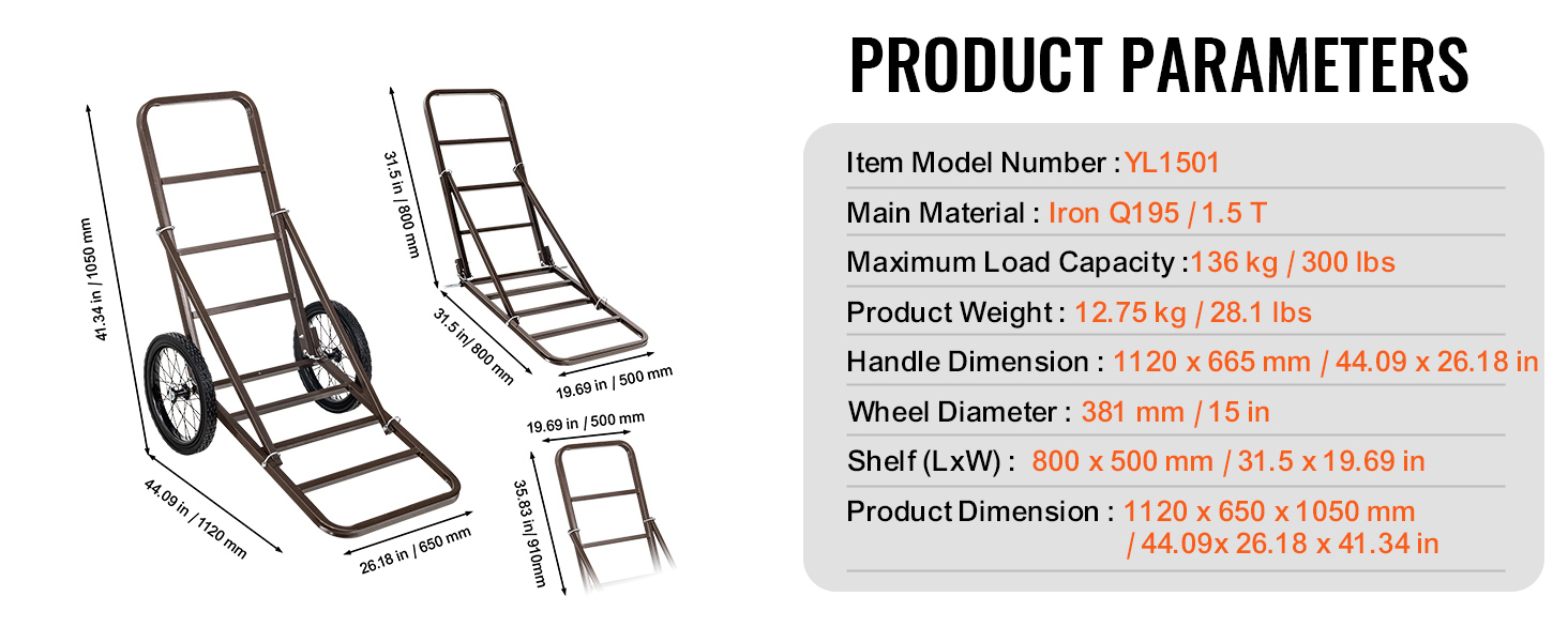 Folding Deer Cart,Heavy-Duty,with Wheels
