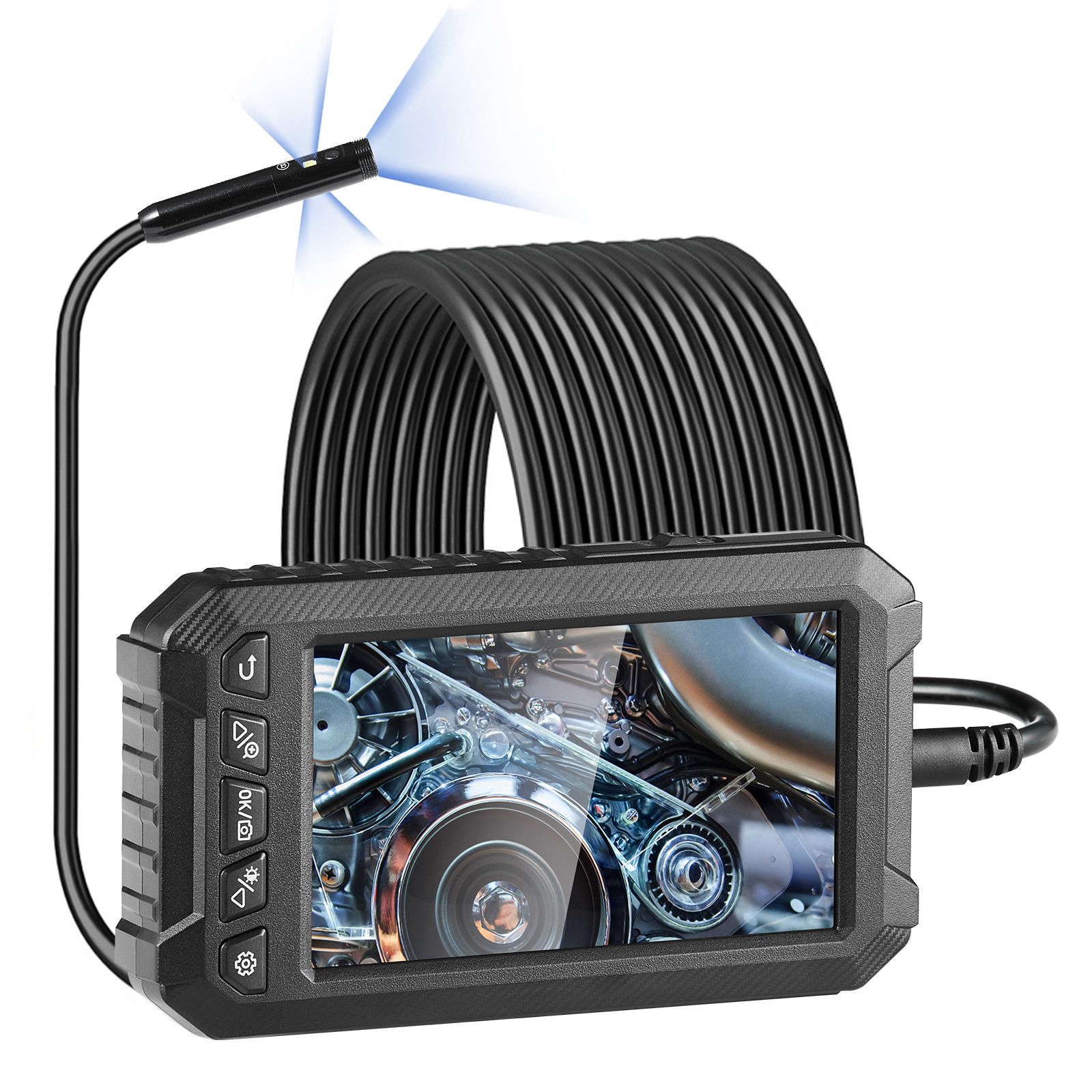 Caméra Endoscope Industriel AUTOOL Double Caméra 210° - Écran 4,3" - IP67 - 1 Mètre