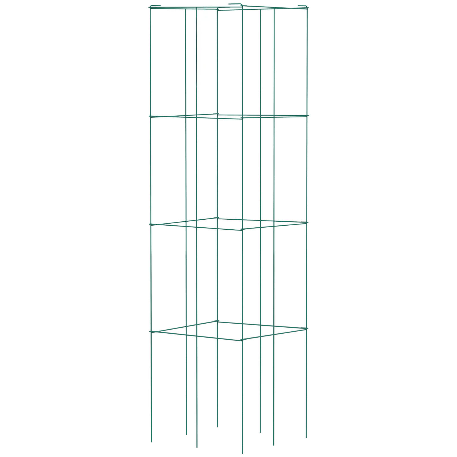 Tomato Cages Plant Support Cage Square Steel 3/5/6/10 Packs Silver/Green - Picture 50 of 75