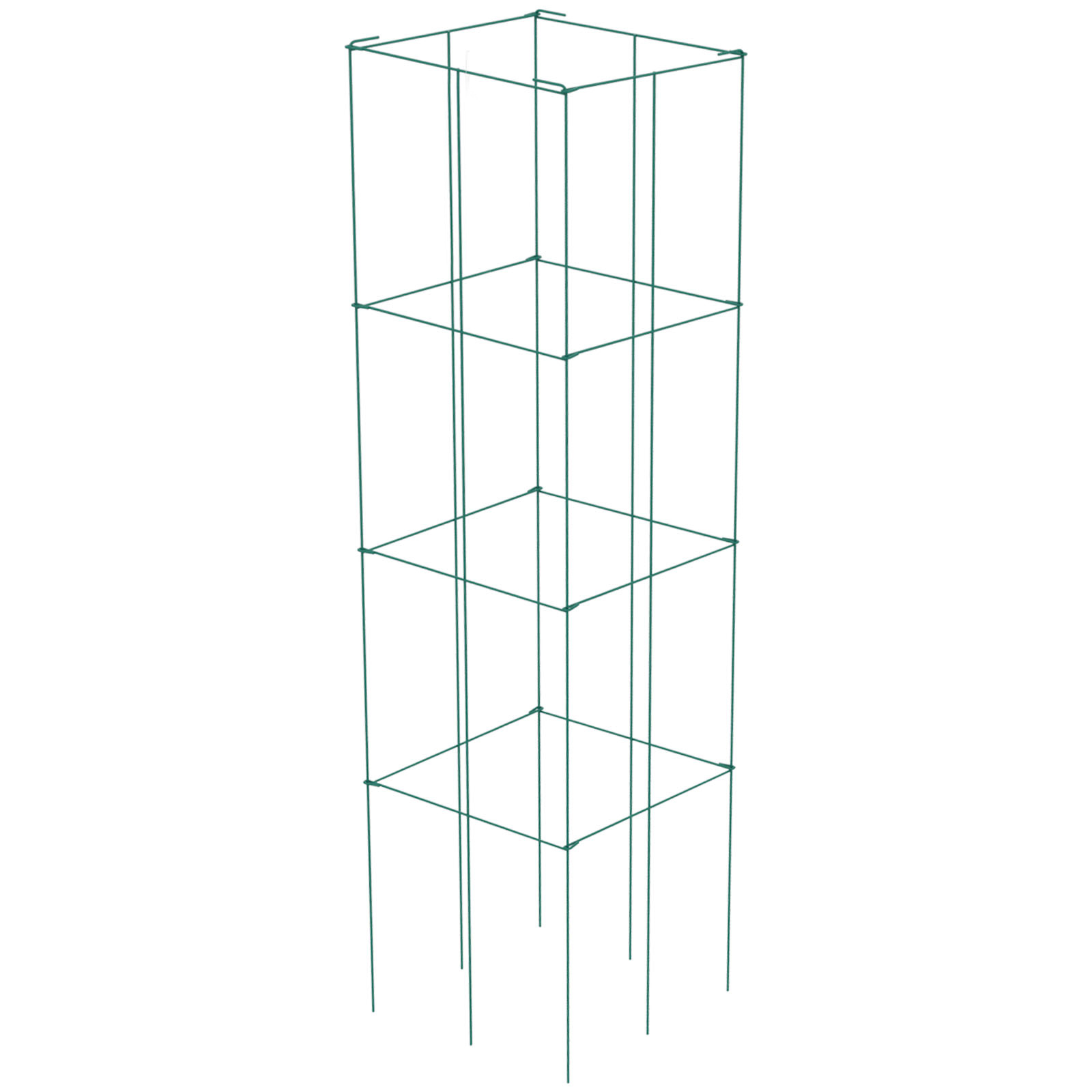 Tomato Cages Plant Support Cage Square Steel 3/5/6/10 Packs Silver/Green - Picture 25 of 75