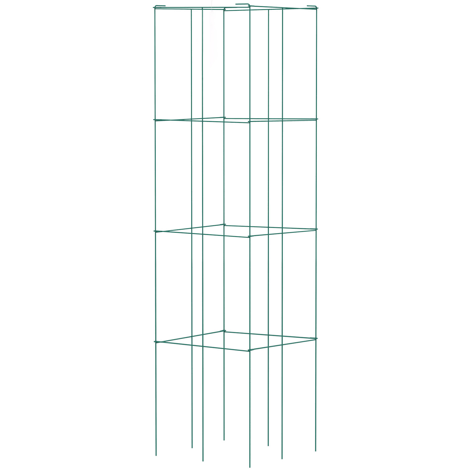 Tomato Cages Plant Support Cage Square Steel 3/5/6/10 Packs Silver/Green - Picture 26 of 75
