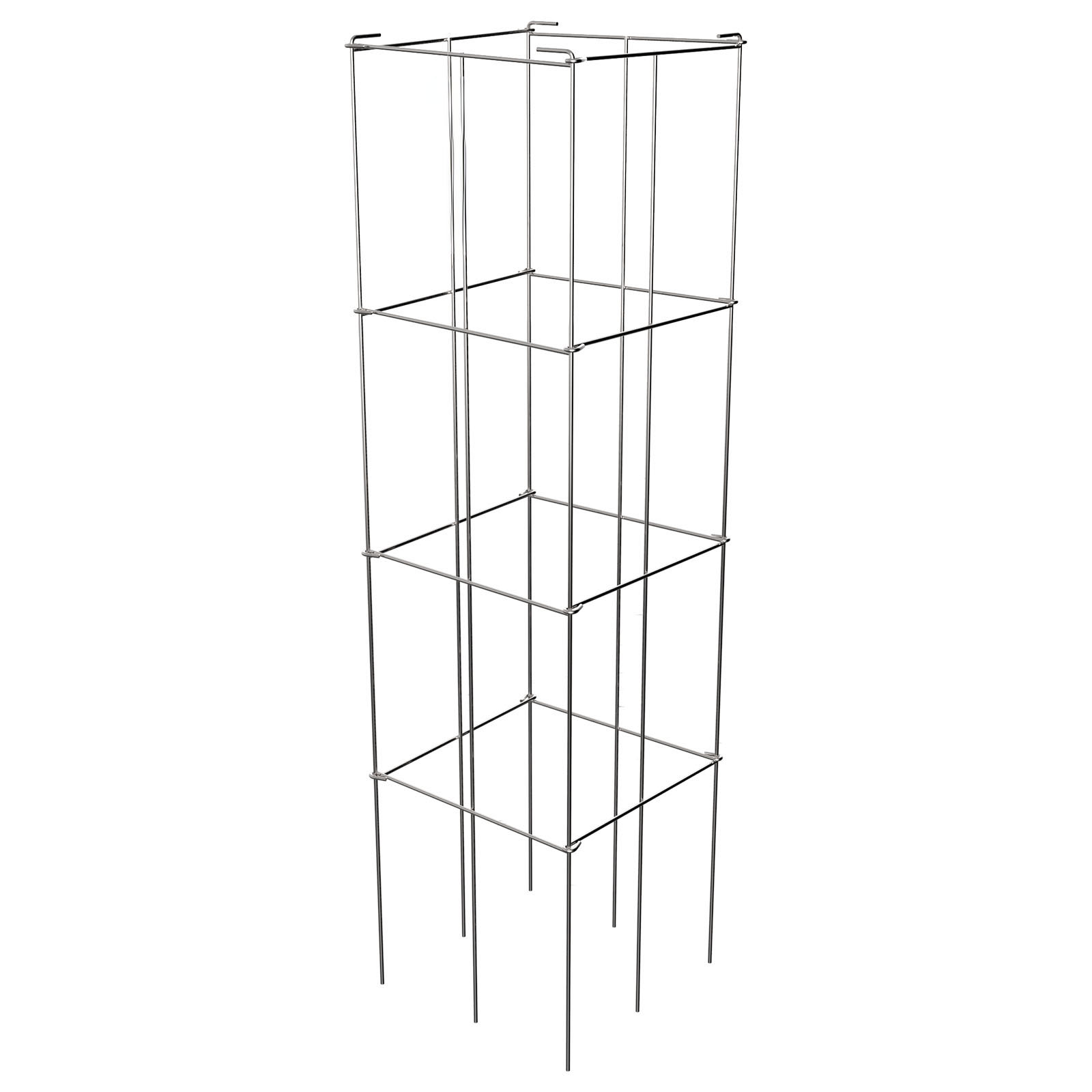 Tomato Cages Plant Support Cage Square Steel 3/5/6/10 Packs Silver/Green - Picture 75 of 75
