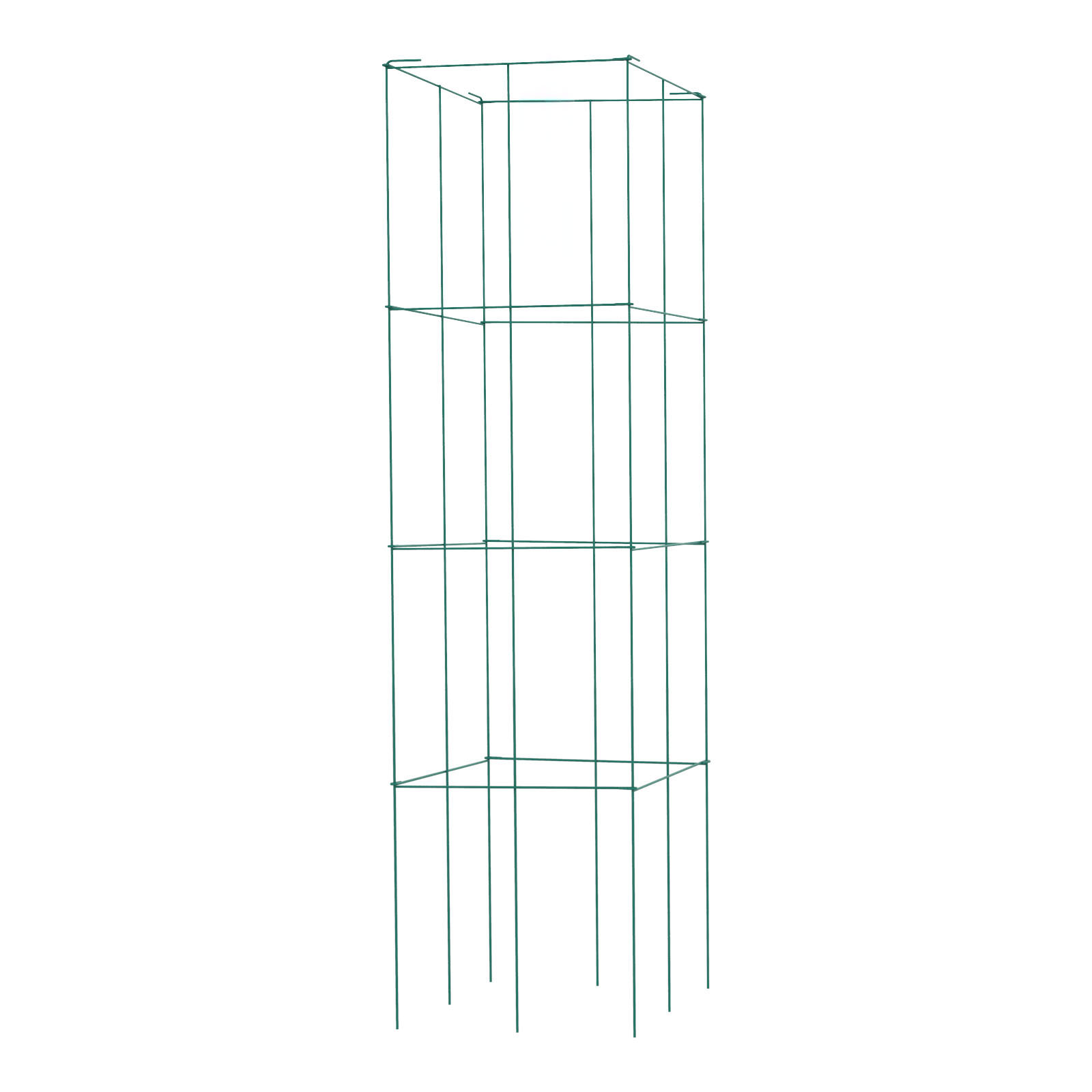 Tomato Cages Plant Support Cage Square Steel 3/5/6/10 Packs Silver/Green - Picture 15 of 75
