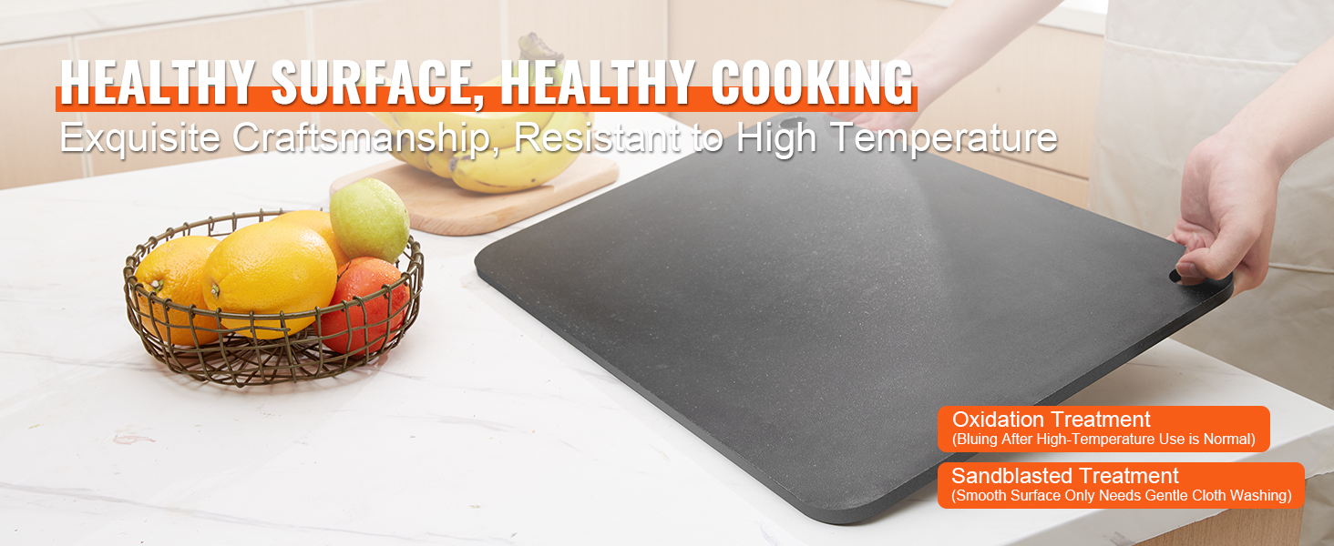 THERMICHEF by Conductive Cooking – Extra Large Pizza Steel Plate for Oven  Cooking and Baking (3/16” Standard, 14”x20” XL) - Made in USA : Everything  Else 