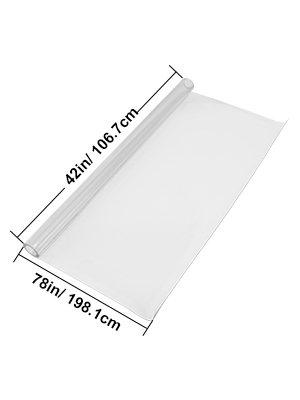 Protector rectangular de 36 x 78 pulgadas para mesa, mantel de PVC de  plástico transparente, tapete de escritorio de oficina, para reuniones,  patio