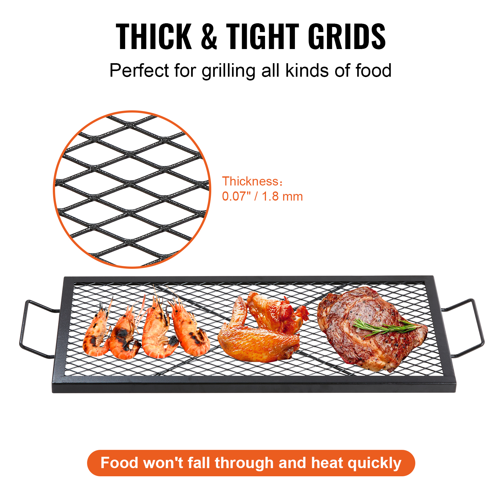 VEVOR 30/32/36/44" Round/Rectangle Cooking Grate Fire Pit Grill Grate X-Marks - Picture 54 of 62