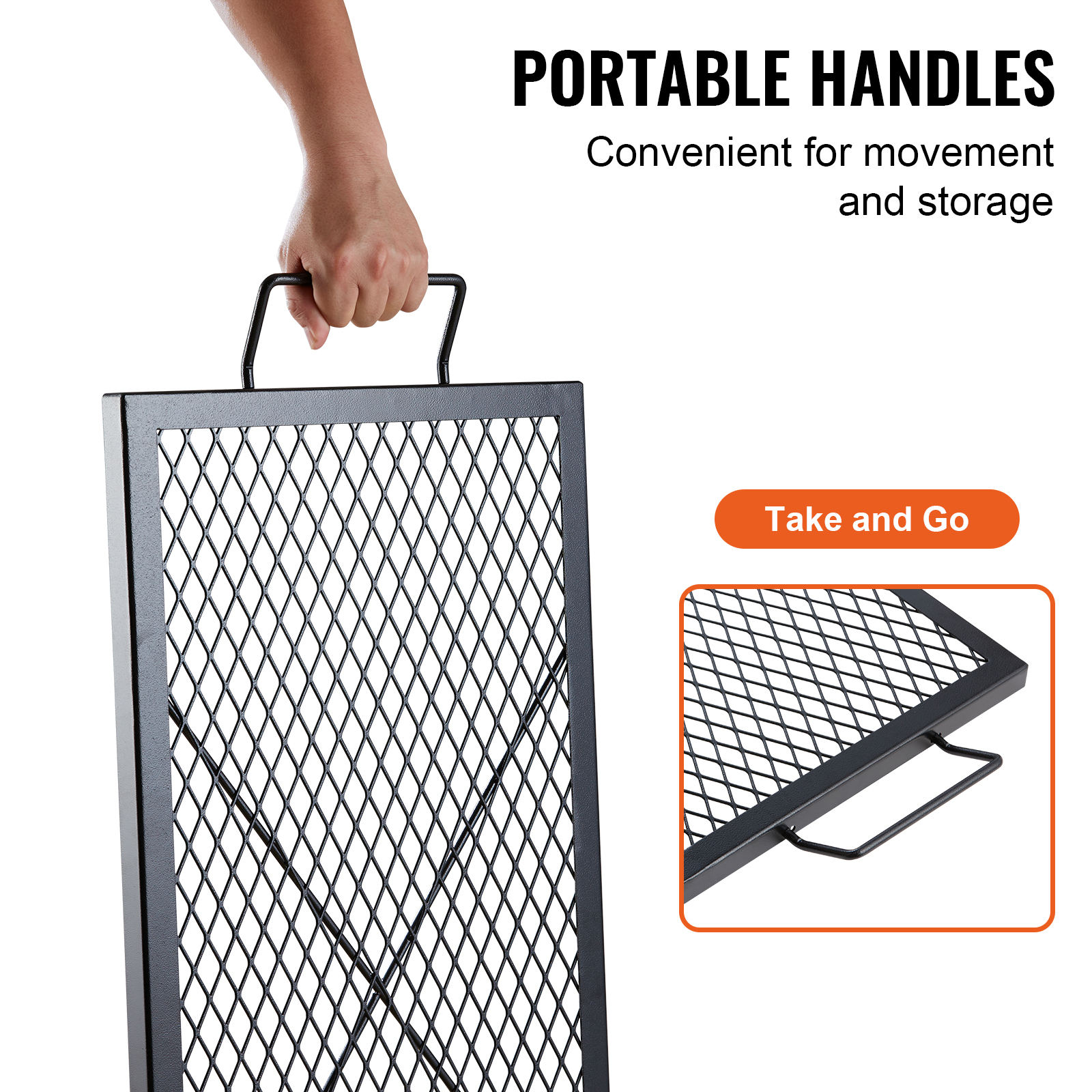 VEVOR 30/32/36/44" Round/Rectangle Cooking Grate Fire Pit Grill Grate X-Marks - Picture 55 of 62