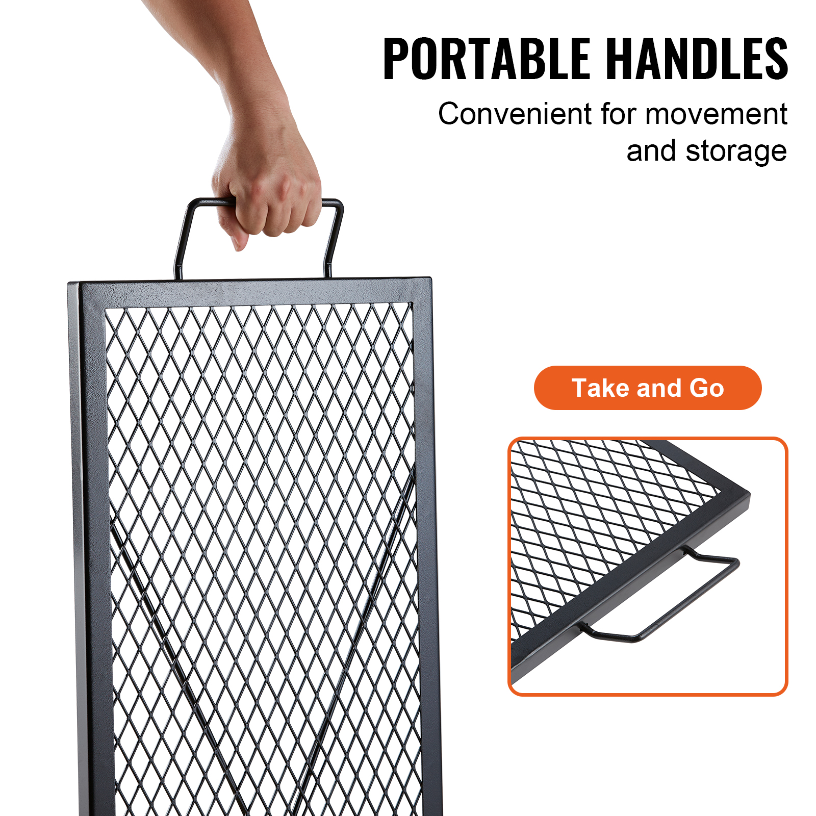 VEVOR 30/32/36/44" Round/Rectangle Cooking Grate Fire Pit Grill Grate X-Marks - Picture 43 of 62