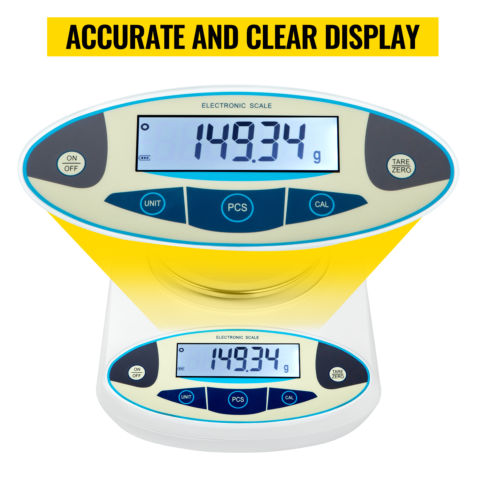 Báscula de Cocina Basic Home Digital LCD 7 kg Blanco (23 x 16 x 3