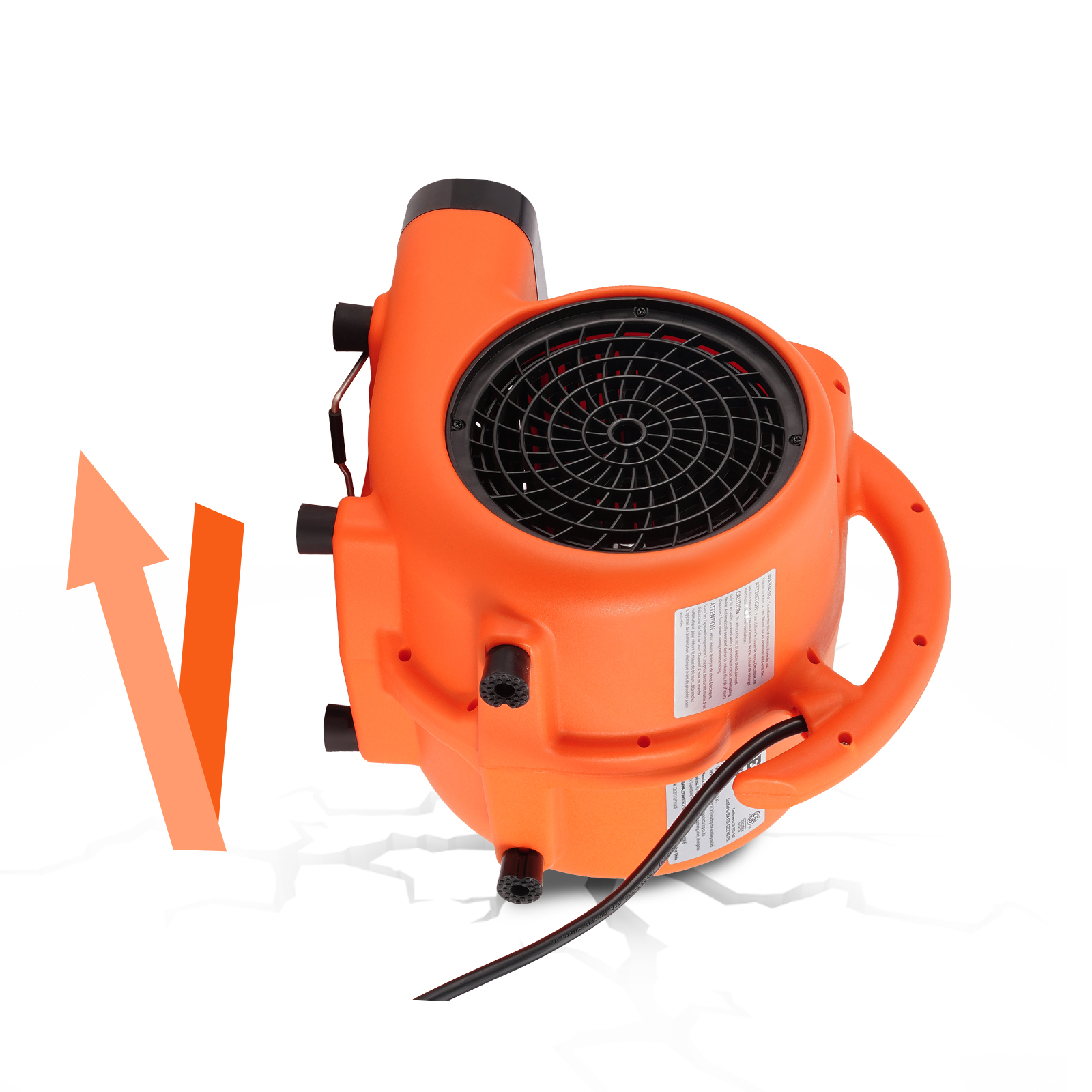 Floor Blower, 1/2 HP, 2600 CFM Air Mover for Drying and Cooling, Portable Carpet  Dryer