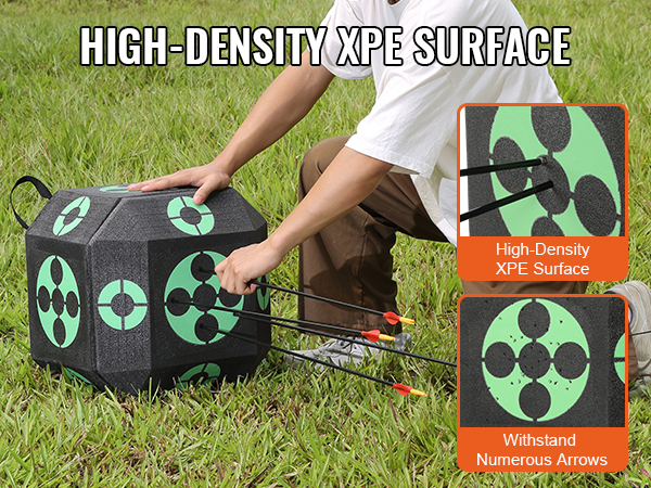 15x15 Archery Target Cube – Self-Healing Foam For Bow Practice, 7.9 Lbs