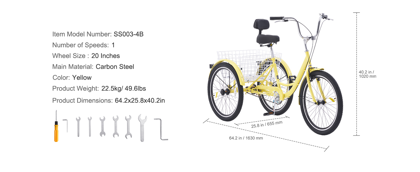 Adult Tricycle,Trike Bicycle,3 Wheel