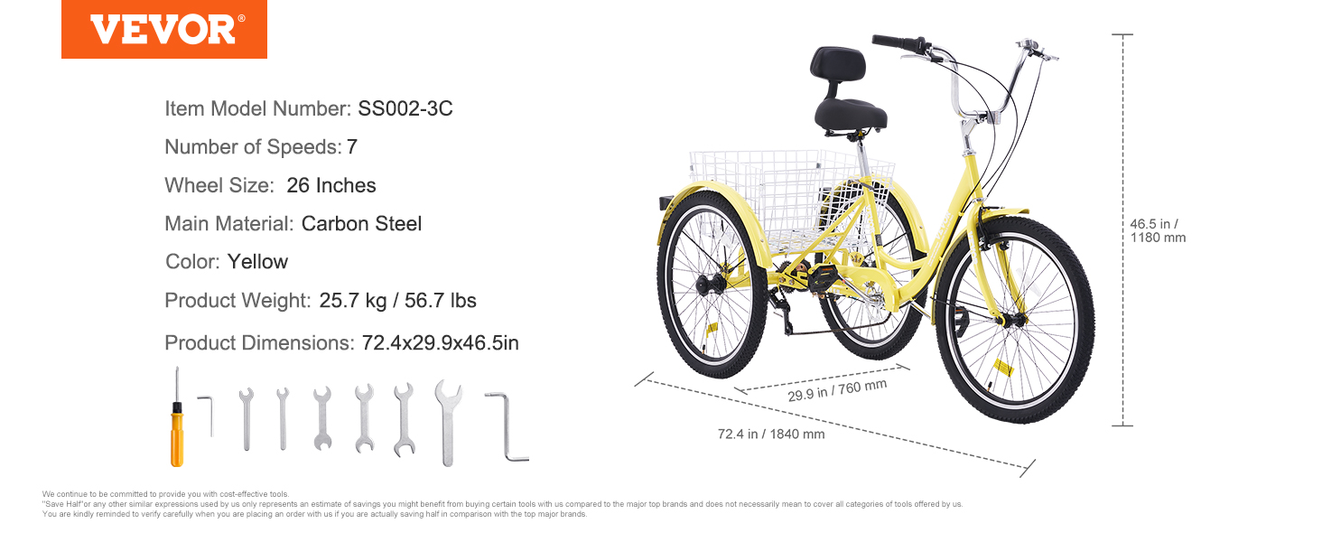 Adult Tricycle,Trike Bicycle,3 Wheel