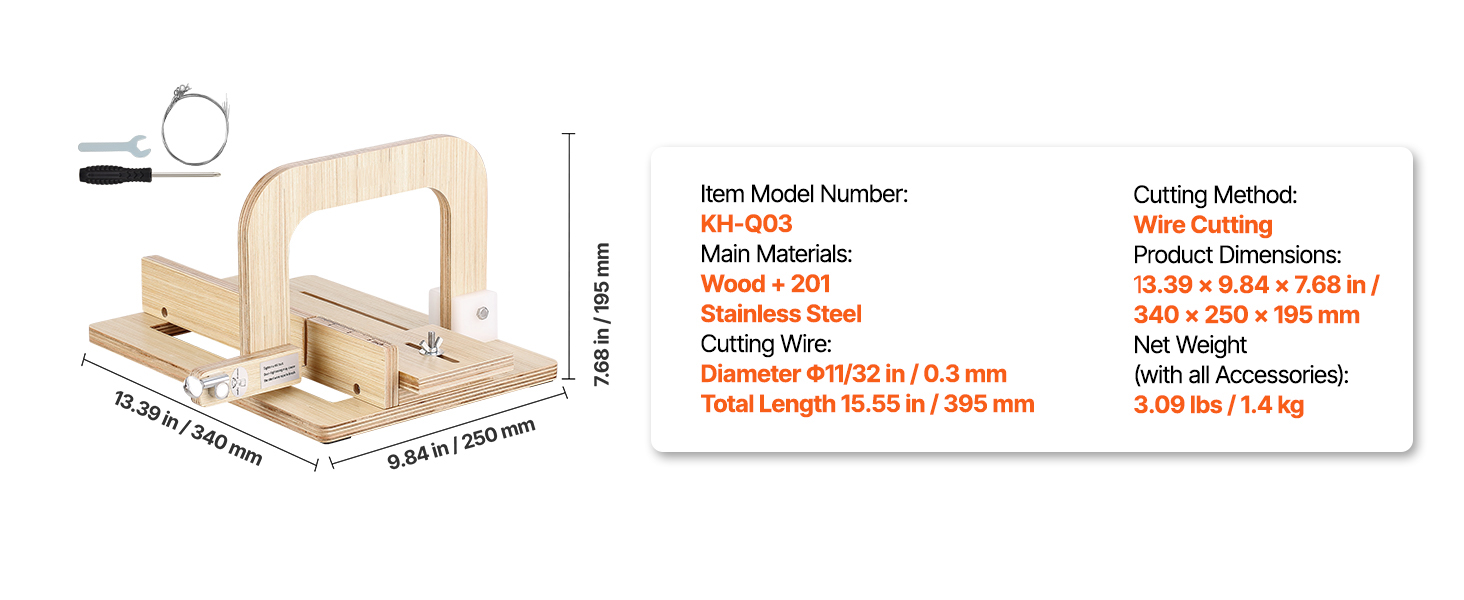 Complete soap cutter setup