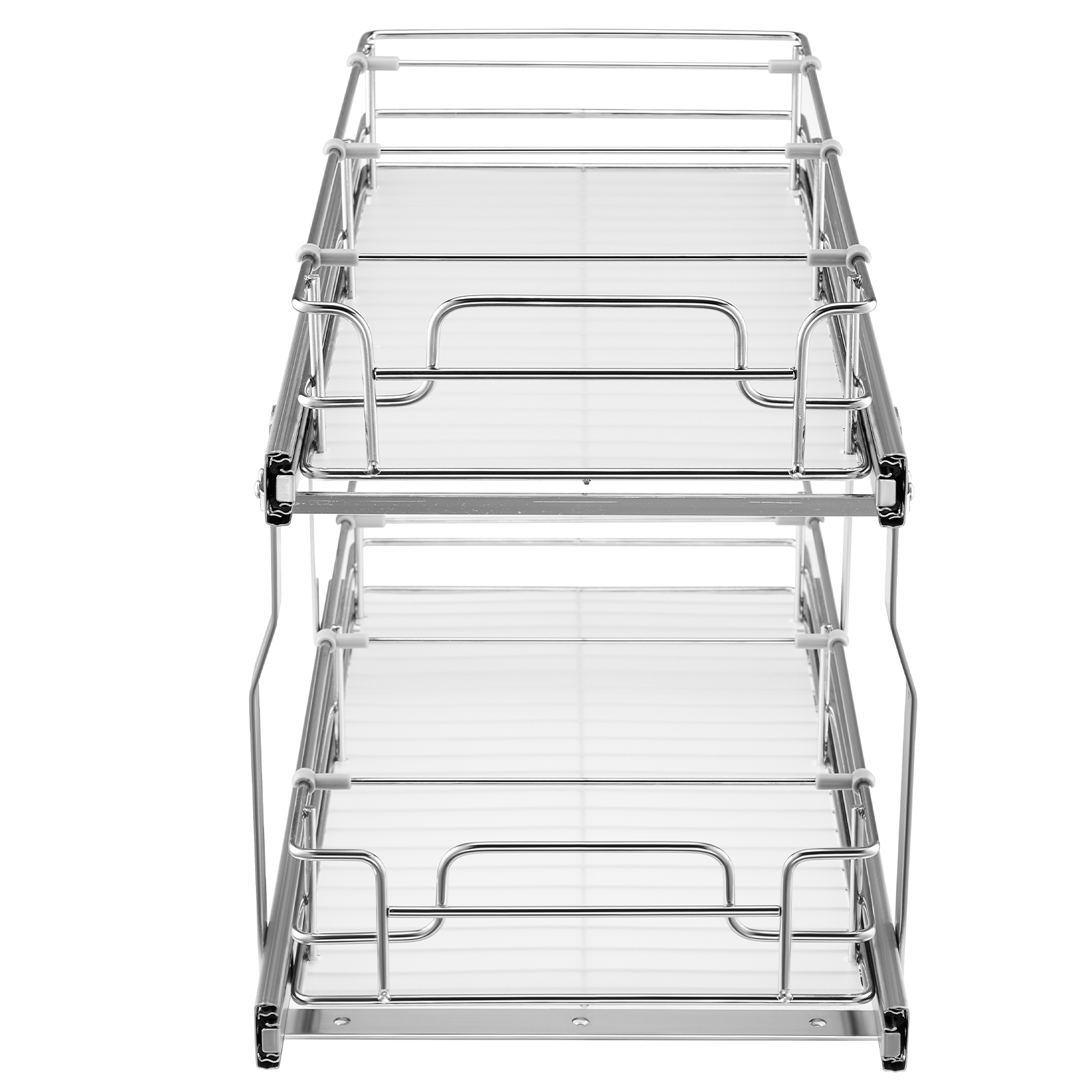 2-Tier Kitchen Cabinet Pull Out Shelf Organizer Slide Out Drawer 9-22 inch - Picture 72 of 74