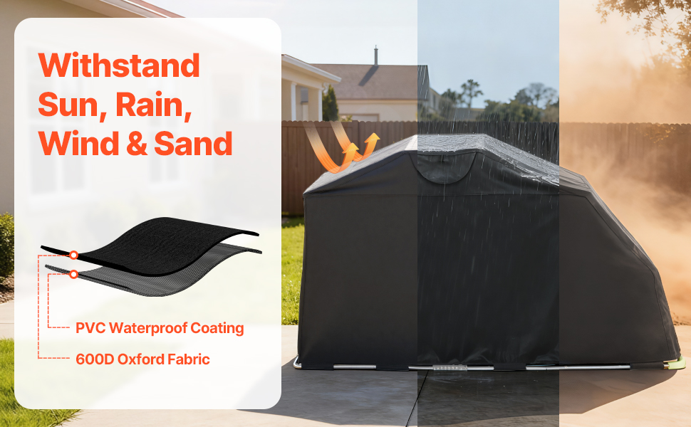 Motorrad Zeltgarage 279X109X160 Cm Allwetter Schutz Faltgarage Mit Schloss Motorcycle Shelter A100 2.2 Pt