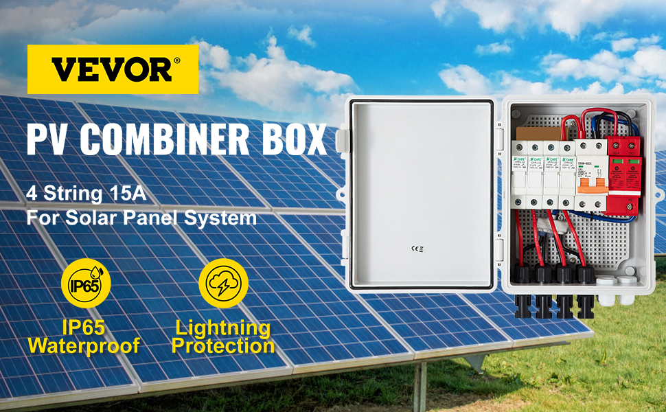 Solar Combiner Box,15A 4 String,PV Combiner Box