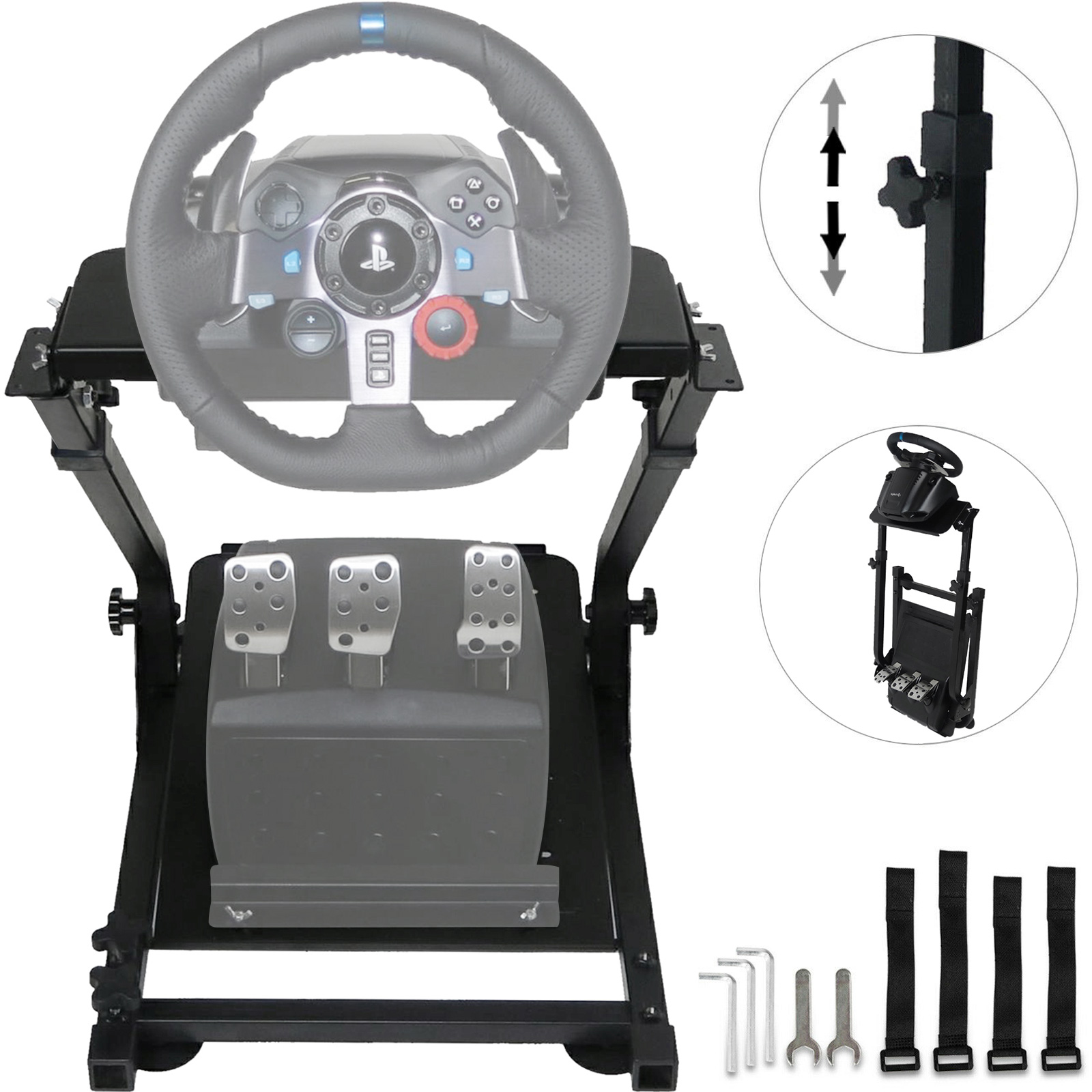racing wheel stand, carbon steel, fully adjustable