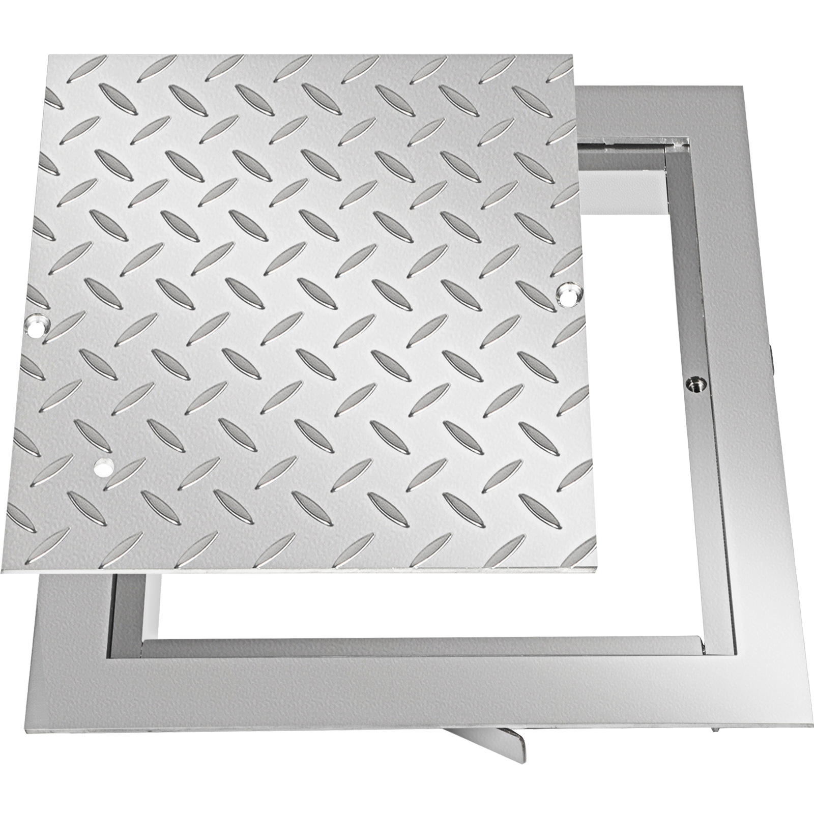 VEVOR Stahl Schachtabdeckung begehbar Silber Öffnungsgröße 30x30