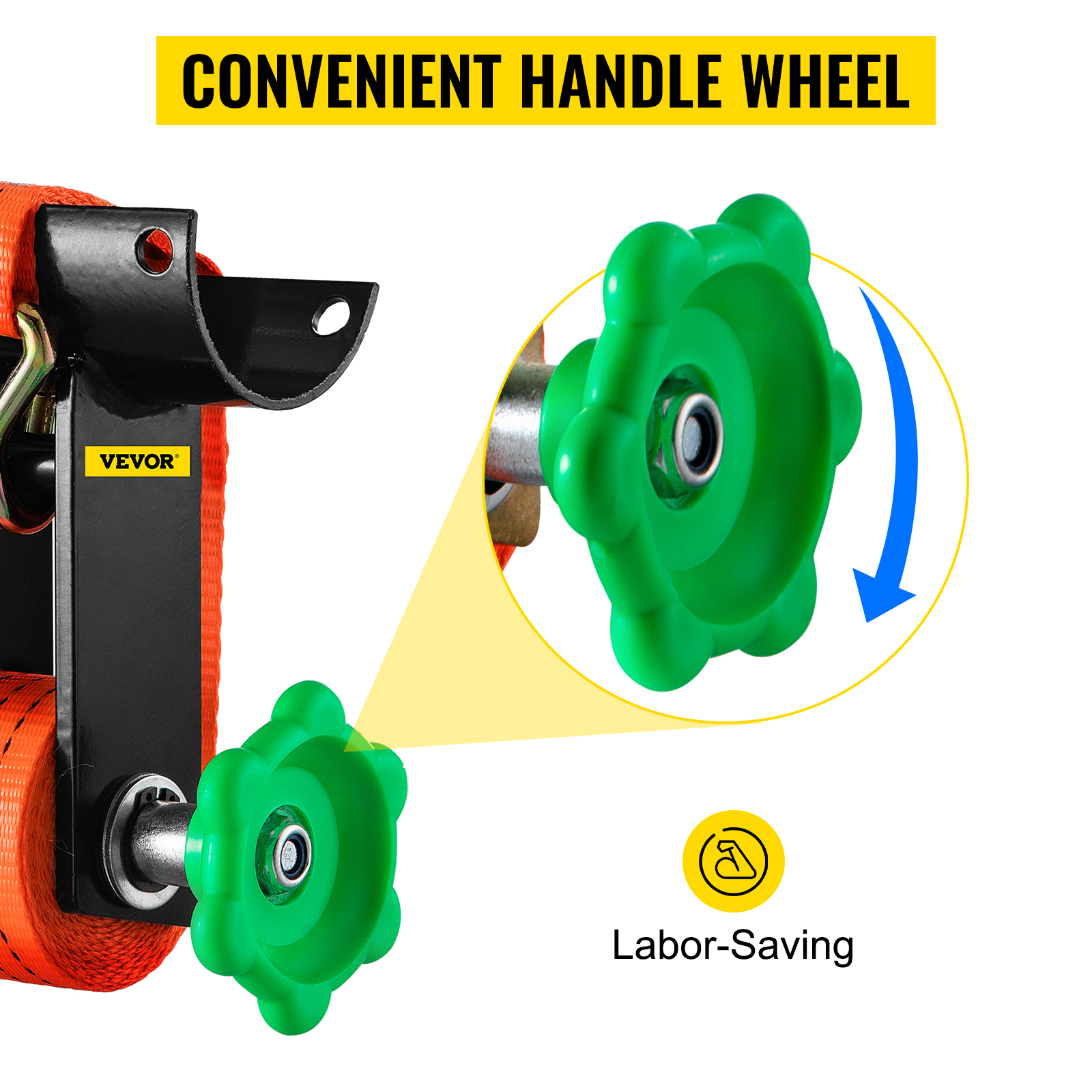 VEVOR HeavyDuty 1000 LB Capacity 2” Round Pipe Steel Ratchet Ladder