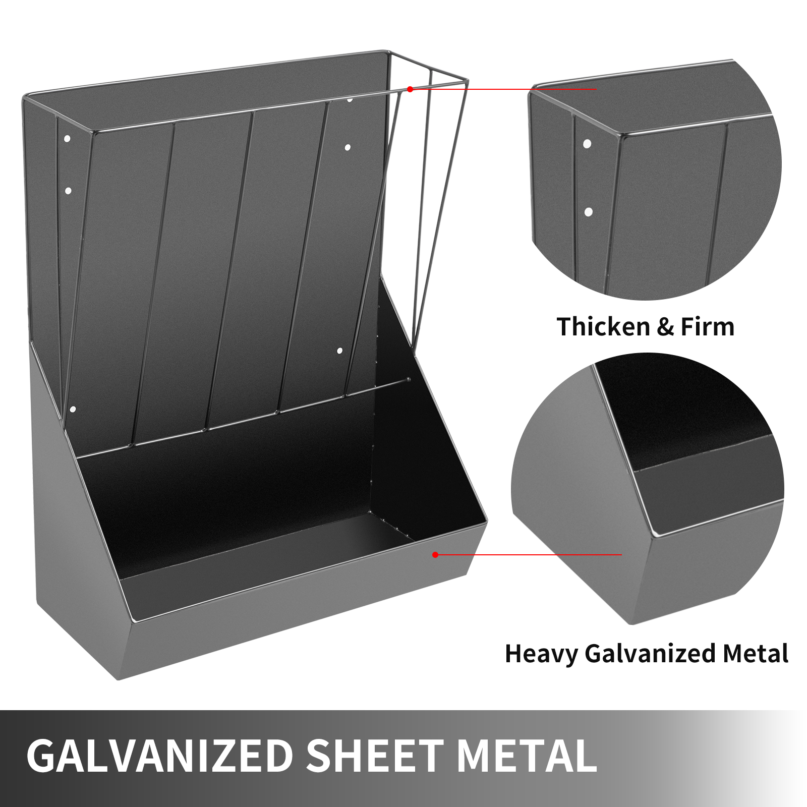 VEVOR Hay and Grain Feeder 2 In 1 Horse Stall Feeder Galvanized Sheet