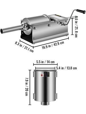 BANGERSMILE Sausage Stuffer - Stainless Steel Sausage Maker, 8LBS  Horizontal Meat Sausage Stuffing Machine with 8 Filling Nozzles Attachment  for Professional Commercial Kitchen and Household Use - Yahoo Shopping