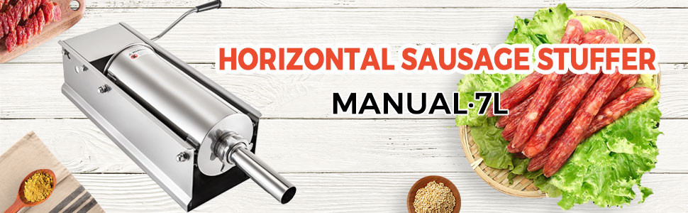 sausage stuffer, stainless steel, 7L/15 lbs