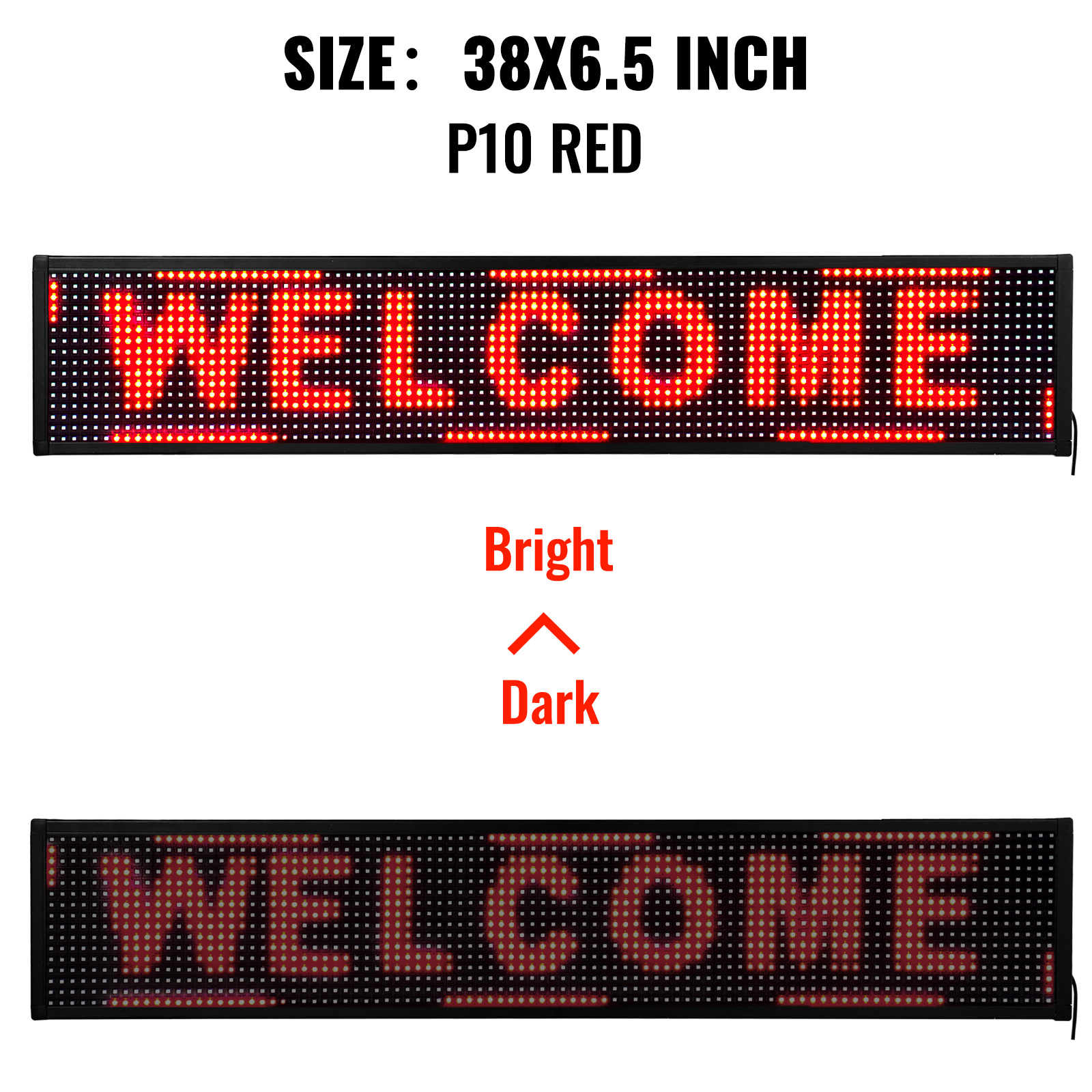 VEVOR VEVOR Led Sign Digital Sign 38"x6.5" Red Led Message Board