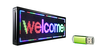 VEVOR Led Sign 40" x 15" Digital Sign Full Color Color Indoor with high Resolution P10 Led Scrolling Display Programmable by PC & WiFi & USB for Advertising