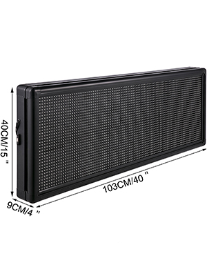 VEVOR Led Sign 40 x 15 Inch Digital Sign 96 x 96 HD Resolution Seven-Color Indoor Led Message Board Digital Display Board Electronic Scrolling Led Sign Programmable by PC & Wi-Fi & USB for Ad